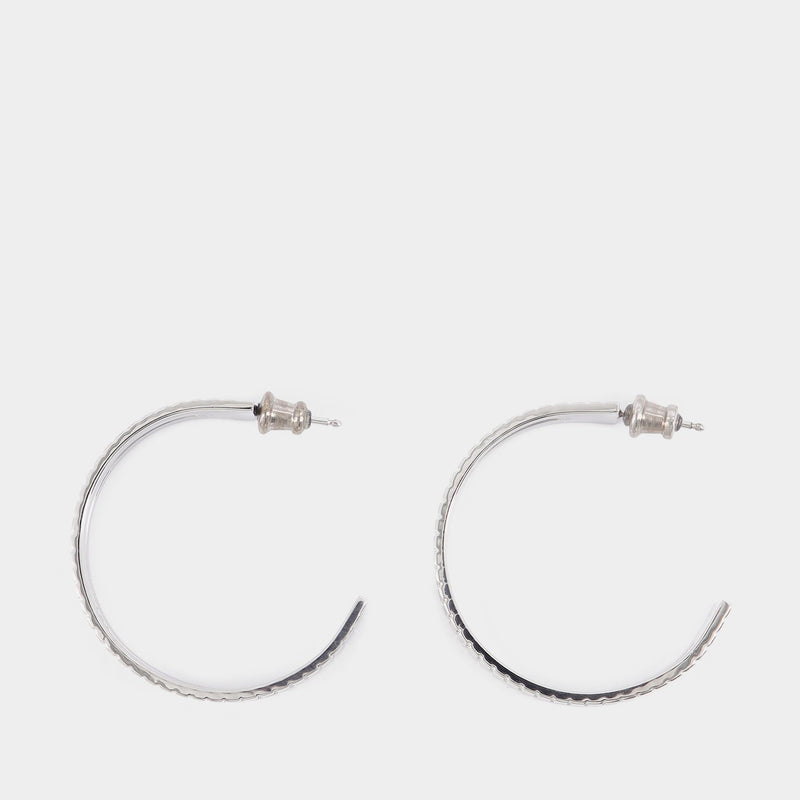 Slot Silver-Plated Hoops