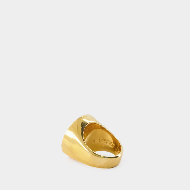 Signet Ring - In Gold We Trust - Gold - Brass