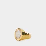 Signet Ring - In Gold We Trust - Gold - Brass