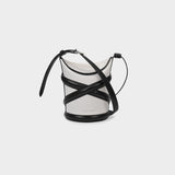 The Curve Hobo Bag - Alexander Mcqueen - White/Black - Leather
