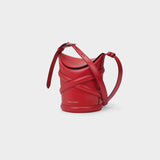 The Curve Bag in Red Leather