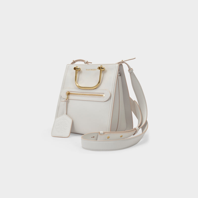 The Short Story Bag in Beige Leather