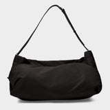 Drawstring Bag in Black Nylon