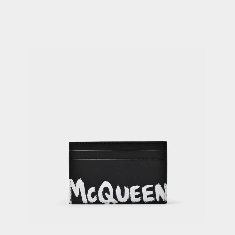 Card Holder - Alexander Mcqueen -  Black/White - Leather