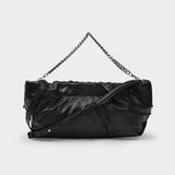 Mini Bundle Bag in Black Leather