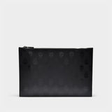 Zip Pouch in Black Leather