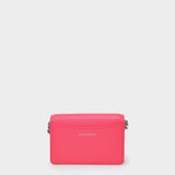 Mini Four Ring Chain Bag in Pink Leather