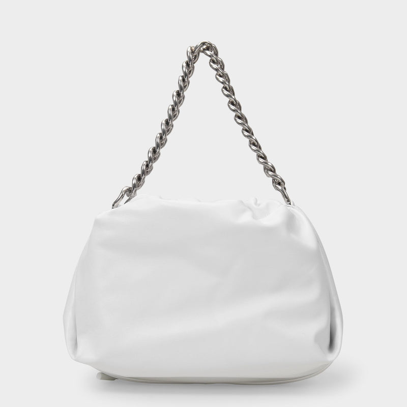 The Ball Bag in White Leather