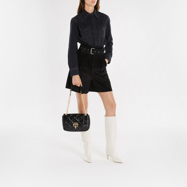 Grand Moon Shoulder Bag - Vanessa Bruno - Leather - Black