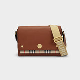 Ll Md Note Vvc Hobo Bag - Burberry -  Tan - Leather