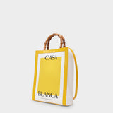 Casa Tote Bag in Yellow Canvas