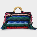 Vera Tote Bag in Multicoloured Crochet