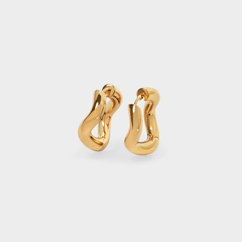 Wave Earrings in Gold Silver