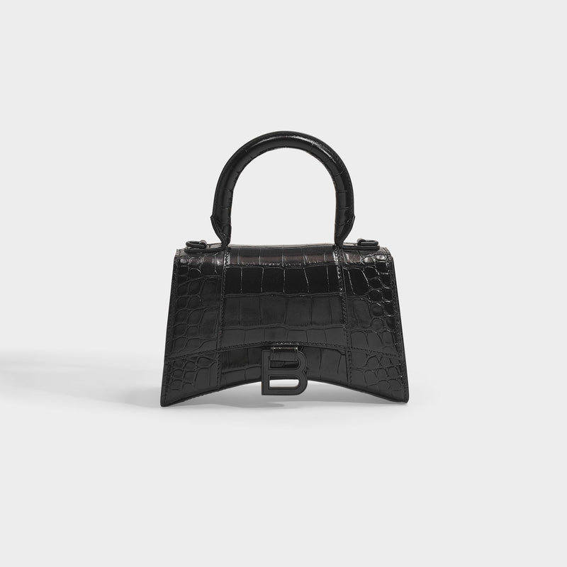 Hourglass Xs Bag - Balenciaga -  Black - Leather