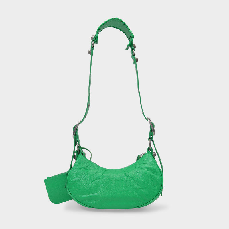 Le Cagole Bag XS in Green Leather
