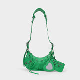 Le Cagole Bag XS in Green Leather