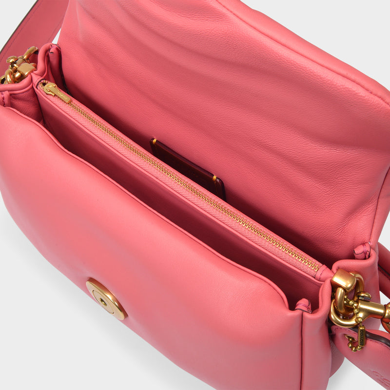 Tabby Pillow Bag in Taffy Pink Leather