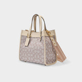 Tote 22 Bag in Beige Canvas