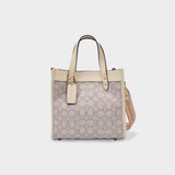 Tote 22 Bag in Beige Canvas