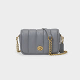 Dinky Bag in Grey Quilted Leather