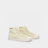 Ballow High Tumbled Sneakers in Yellow Canvas