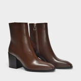 Leandra Ankle Boots in Brown Leather