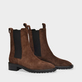 Simone Ankle Boots in Brown Suede Leather