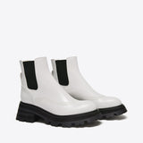 Wander Chelsea Boots in White Leather