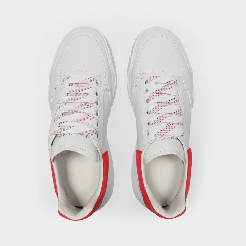 Tennis Sneakers in White Leather