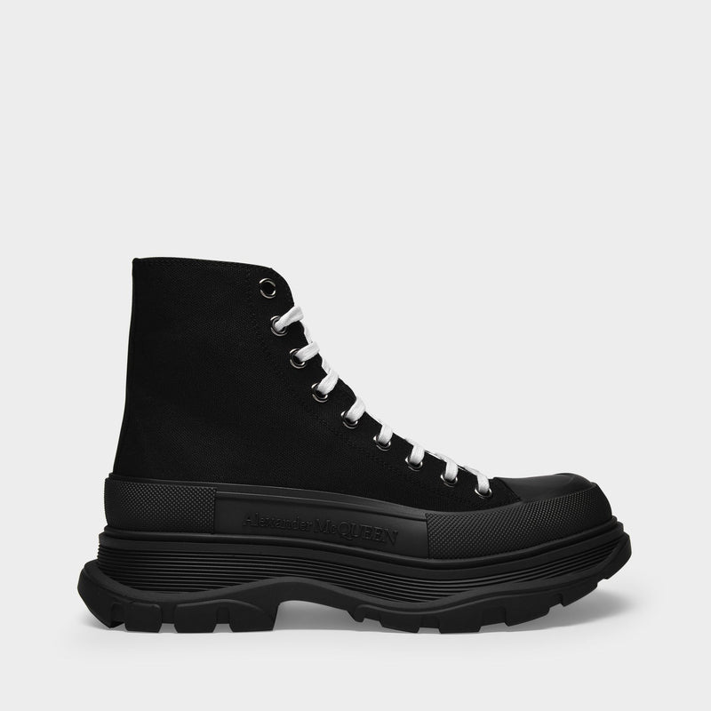 Tread Slick Sneakers in Black Canvas