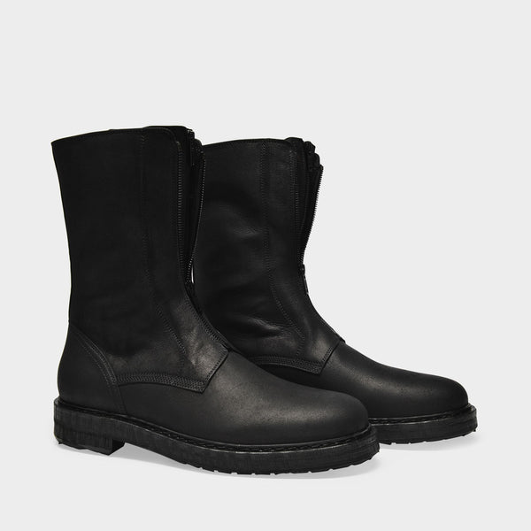 Willy A. Ankle Boots in Black Leather