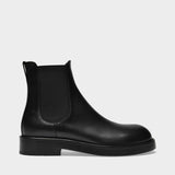 Stef Chelsea Ankle Boots in Black Leather