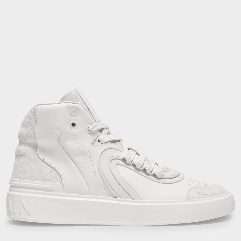 B-Skate Sneakers in White Leather