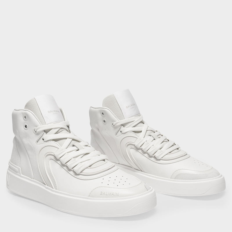 B-Skate Sneakers in White Leather
