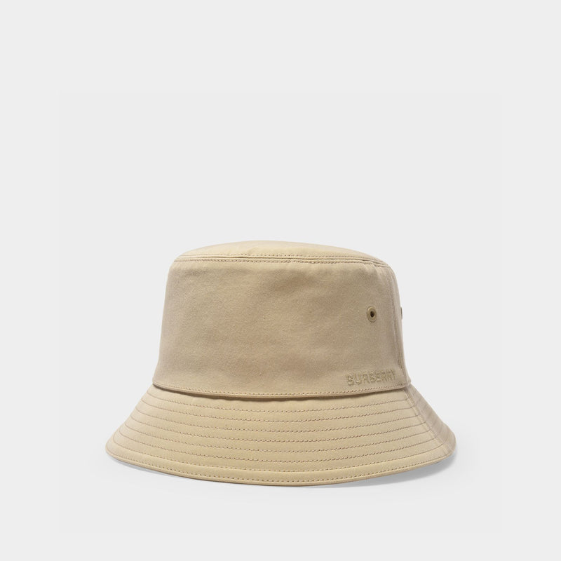 Bucket Hat in Beige Coton