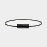 Le 5g Cable Bracelet in Black Polished Ceramic