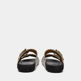 Lennyo Sandals in Grey Coton