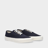 Canvas Laced Sneakers in Navy