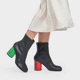 Tabi Hologram Ankle Boots in Black Calfskin