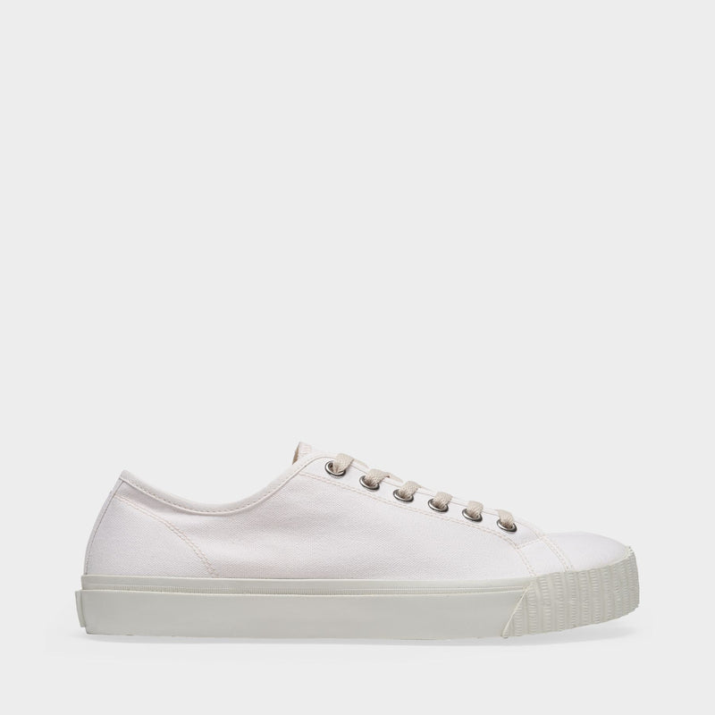 Tabi Low Top Sneakers in White Coton