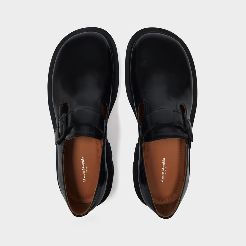 Monk Loafers in Black Leather