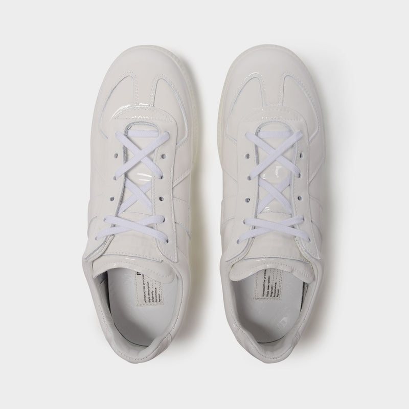 Replica Sneakers in White Leather