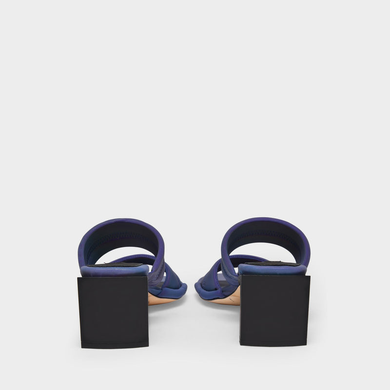 Yvonne Sandals in Blue Leather