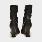 Ran Stretch Ankle Boots in Black Leather