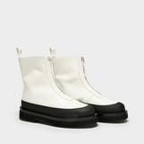 Malmok Ankle Boots in White Leather