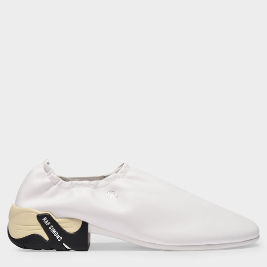 Solaris Low Baskets in White Leather