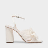 Camelia Knot Sandals in Beige Polyester