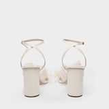 Camelia Knot Sandals in Beige Polyester