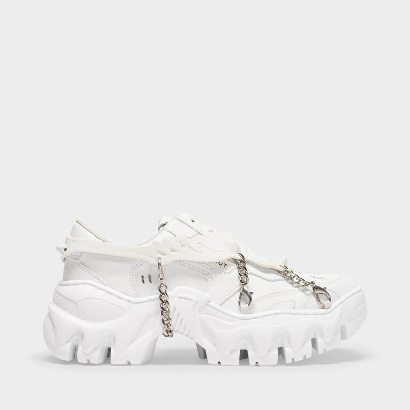 Boccaccio Ii White Harness Sneakers in White Vegan Leather