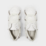 Boccaccio Ii White Harness Sneakers in White Vegan Leather